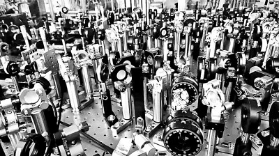 量子計算原型機“九章三號”實驗裝置示意圖（部分）。圖片由中國科學技術大學提供